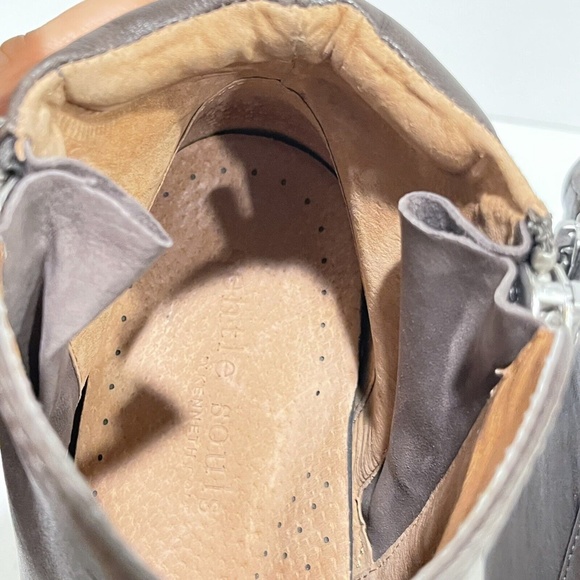 Gentle Souls Kenneth Cole Womens Carole Brown Gray Leather High Top Sneaker Shoe - Picture 11 of 13